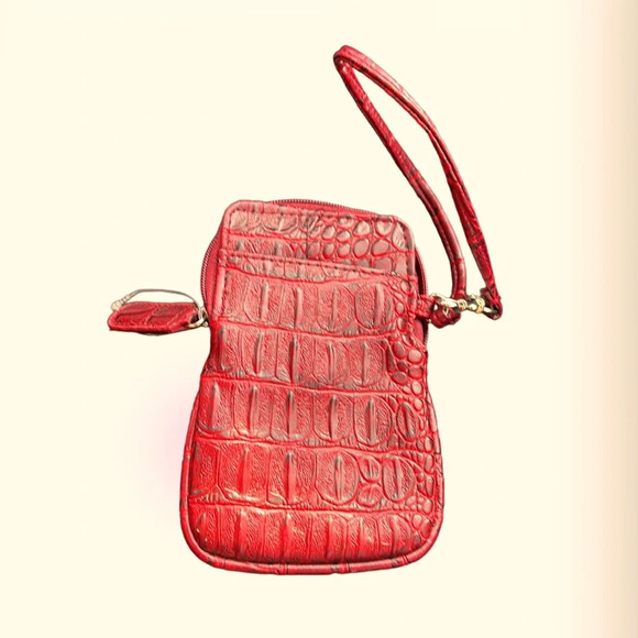 Fashion faux croc leather wrislet pouch card holder New - Picture 10 of 10